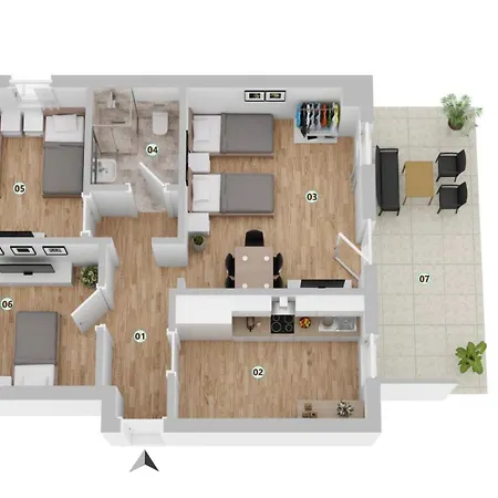 Krelax Black Forest - 3 Bedrooms - 6 Guests - Terrace - Parking - Smart Tv - Near Thermal Baths - Nature شقة *